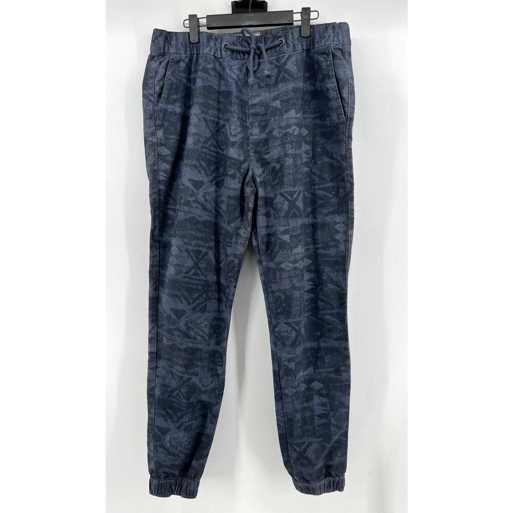 Hollister High Rise Camo Jogger Pants Blue Patterened Lounge Sweatpants Large